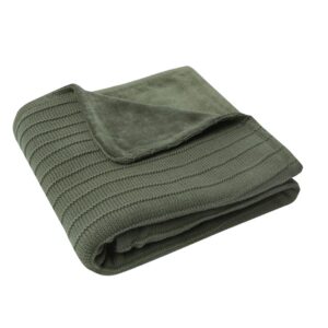 Deken - Velvet Pure Knit Leaf Green